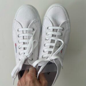 Superga Classic White Platform Shoes